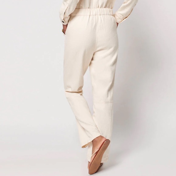 NWT! Faherty Brand Overland Twill Jumpsuit in Natural- Small - Picture 4 of 7